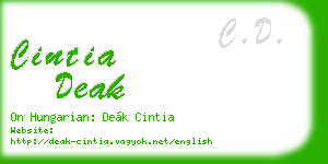 cintia deak business card